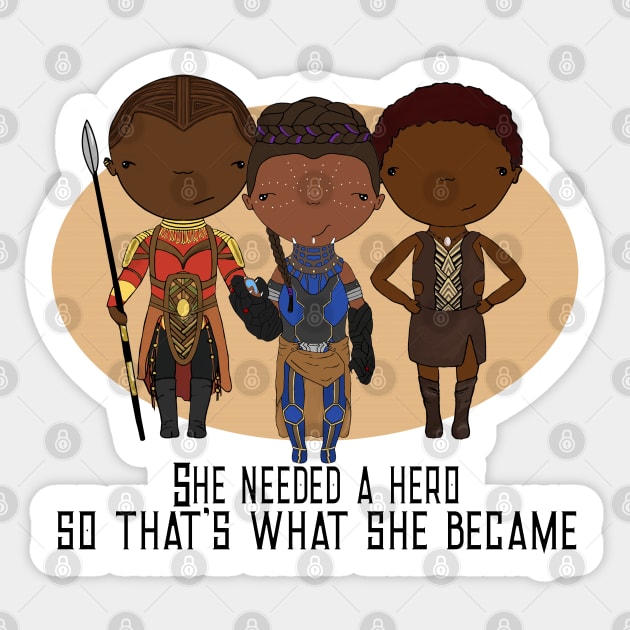 Black Panther Women Sticker by Jen Talley Design